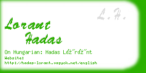 lorant hadas business card